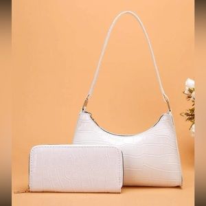 NIB Croc Skin Handbag, Wallet, & Heels Bundle